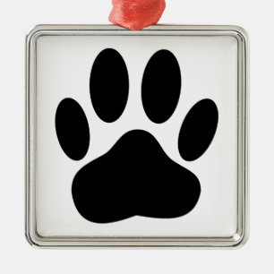 Dog Pawprint Ornament Aus Metall