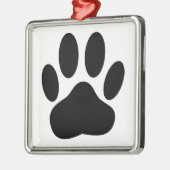 Dog Pawprint Ornament Aus Metall (Links)