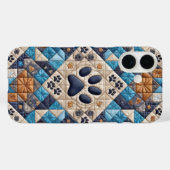 Dog Pawprint Quilt Design Case-Mate iPhone Hülle (Rückseite (Horizontal))