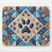 Dog Pawprint Quilt Design Mousepad (Vorne)