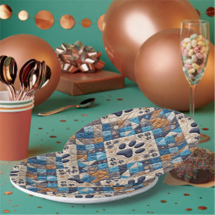 Dog Pawprint Quilt Design Pappteller