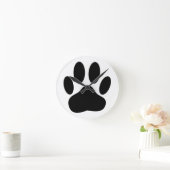 Dog Pawprint Runde Wanduhr (Zuhause)