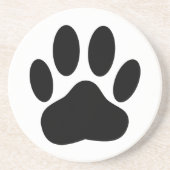 Dog Pawprint Sandstein Untersetzer (Vorne)