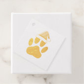 Dog Pawprint Santas Hat Geschenkanhänger (Mit Box)