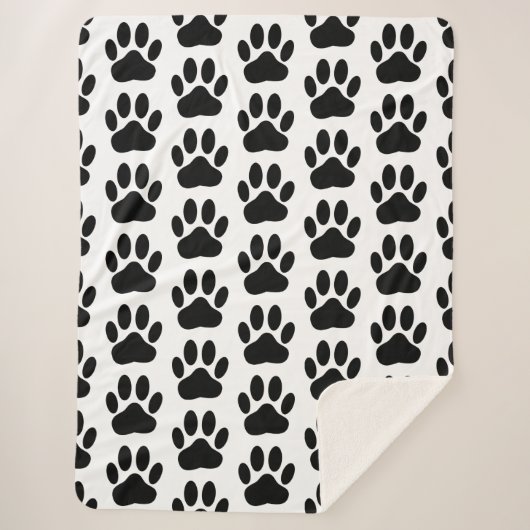 Dog Pawprint Sherpadecke (Vorderseite)