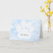 Dog Pawprint So Sorry Sympathy Card Karte (Gelbe Blume)