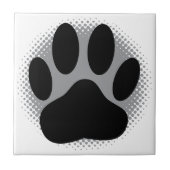 Dog Pawprint Square Custom Fliese (Vorderseite)