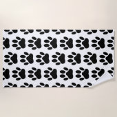 Dog Pawprint Strandtuch (Vorderseite)