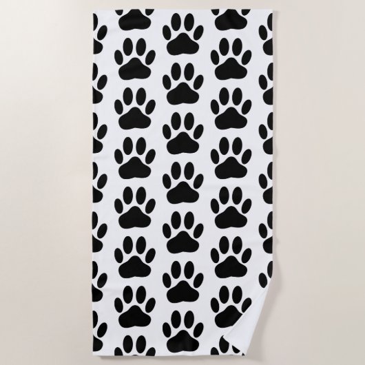 Dog Pawprint Strandtuch (Vorderseite)