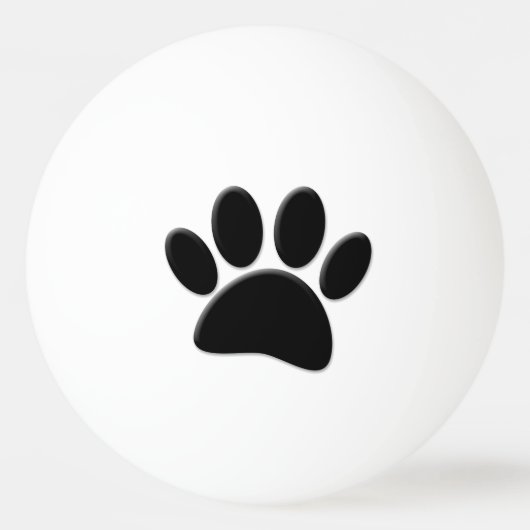 Dog Pawprint Tischtennisball (Vorderseite)
