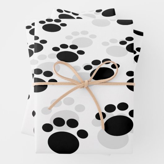 Dog Pawprint Trail Geschenkpapier Set (Beispiel)