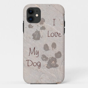 Dog Pawprints - I Liebe My Dog iPhone 5 Fall Case-Mate iPhone Hülle
