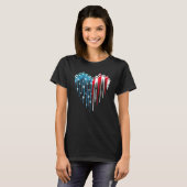 Dog Paws American Flag Patriot Dog Lover T-Shirt (Vorne ganz)