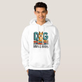 Dog Paws and Books Design Hoodie (Vorne ganz)