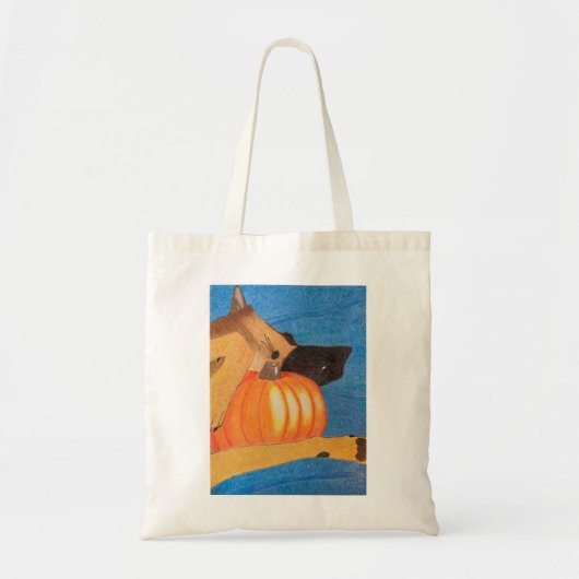 Dog paws and pumpkin bag tragetasche (Vorne)