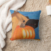 Dog paws and pumpkin pillow kissen (Decke)