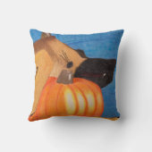 Dog paws and pumpkin pillow kissen (Rückseite)