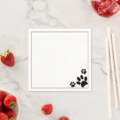 Dog Paws B&W Serviette (Beispiel)