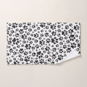 Dog Paws Black and White Polka Dot Badhandtuch Set (Handtuch)