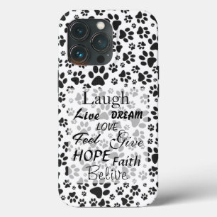 Dog Paws Black and White Polka Dot Case-Mate iPho Case-Mate iPhone Hülle