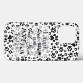 Dog Paws Black and White Polka Dot Case-Mate iPho Case-Mate iPhone Hülle (Rückseite (Horizontal))