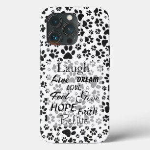 Dog Paws Black and White Polka Dot Case-Mate iPho Case-Mate iPhone Hülle