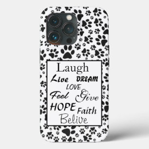 Dog Paws Black and White Polka Dot Case-Mate iPho iPhone Hülle