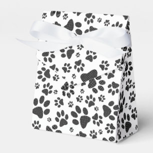 Dog Paws Black and White Polka Dot Geschenkschachtel