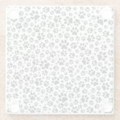 Dog Paws Black and White Polka Dot Glasuntersetzer (Rückseite)