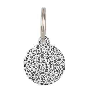 Dog Paws Black and White Polka Dot Haustiermarke