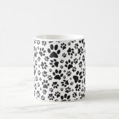 Dog Paws Black and White Polka Dot Kaffeetasse (Mittel)