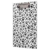 Dog Paws Black and White Polka Dot Klemmbrett (Links)