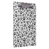 Dog Paws Black and White Polka Dot Klemmbrett (Rechts)