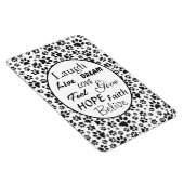 Dog Paws Black and White Polka Dot Magnet (Rechte Seite)