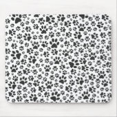 Dog Paws Black and White Polka Dot Mousepad (Vorne)
