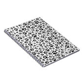 Dog Paws Black and White Polka Dot Notizblock (Rechte Seite)