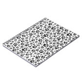 Dog Paws Black and White Polka Dot Notizblock (Linke Seite)