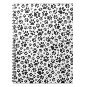Dog Paws Black and White Polka Dot Notizblock (Vorderseite)