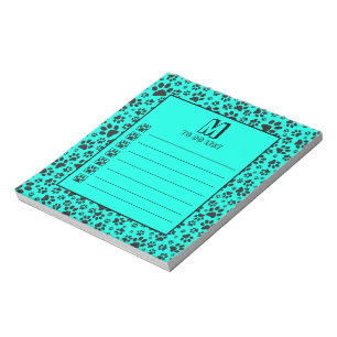 Dog Paws Black and White Polka Dot on viviviviane  Notizblock