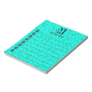 Dog Paws Black and White Polka Dot on viviviviane  Notizblock