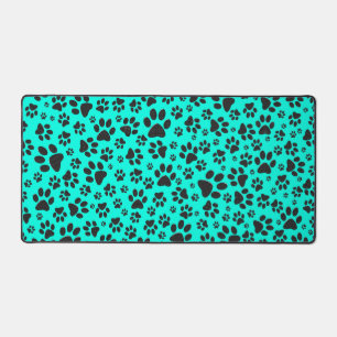 Dog Paws Black and White Polka Dot on viviviviane  Schreibtischunterlage