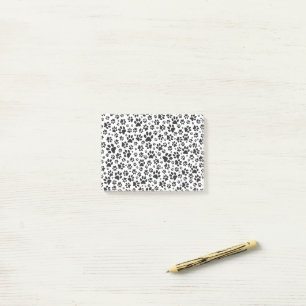 Dog Paws Black and White Polka Dot  Post-it Klebezettel