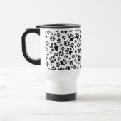 Dog Paws Black and White Polka Dot Reisebecher (Links)