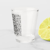 Dog Paws Black and White Polka Dot Schnapsglas (Rechts)