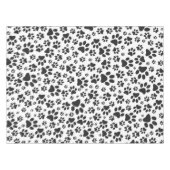 Dog Paws Black and White Polka Dot Tischdecke (Vorderseite (Horizontal))