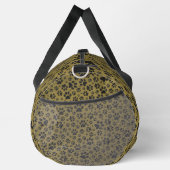 Dog Paws Black & White Polka Dot auf militärischem Duffle Bag (Rechts)