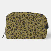 Dog Paws Black & White Polka Dot auf militärischem Waschbeutel (Rückseite)