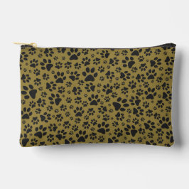 Dog Paws Black & White Polka Dot auf militärischem Zubehörtasche