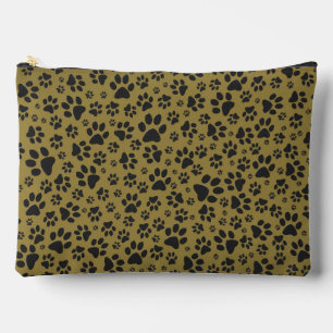 Dog Paws Black & White Polka Dot auf militärischem Zubehörtasche