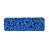 Dog Paws Black & White Polka Dot auf Tech Blue (Vorne)